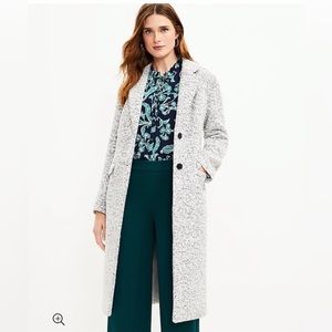Ann Taylor LOFT boucle relaxed woolen coat/jacket